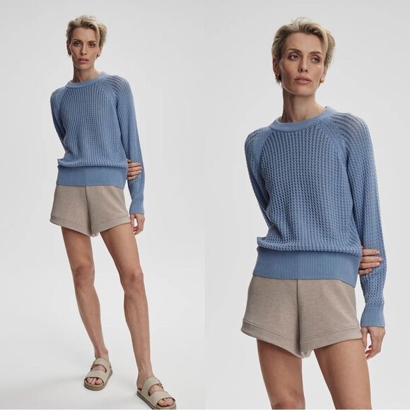 Varley Sweaters - VARLEY CLAY KNIT SWEATER in blue